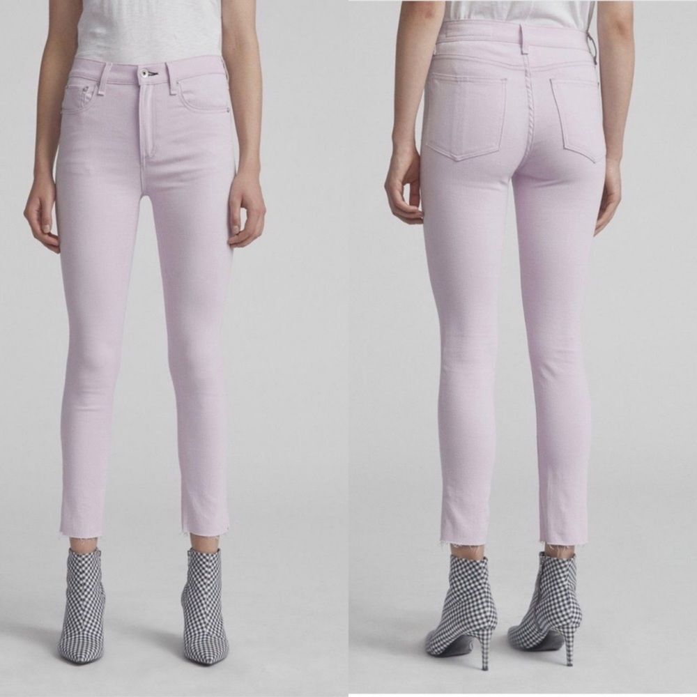 Rag & Bone High Rise Ankle Skinny Jeans In Lilac Size 24 NWT